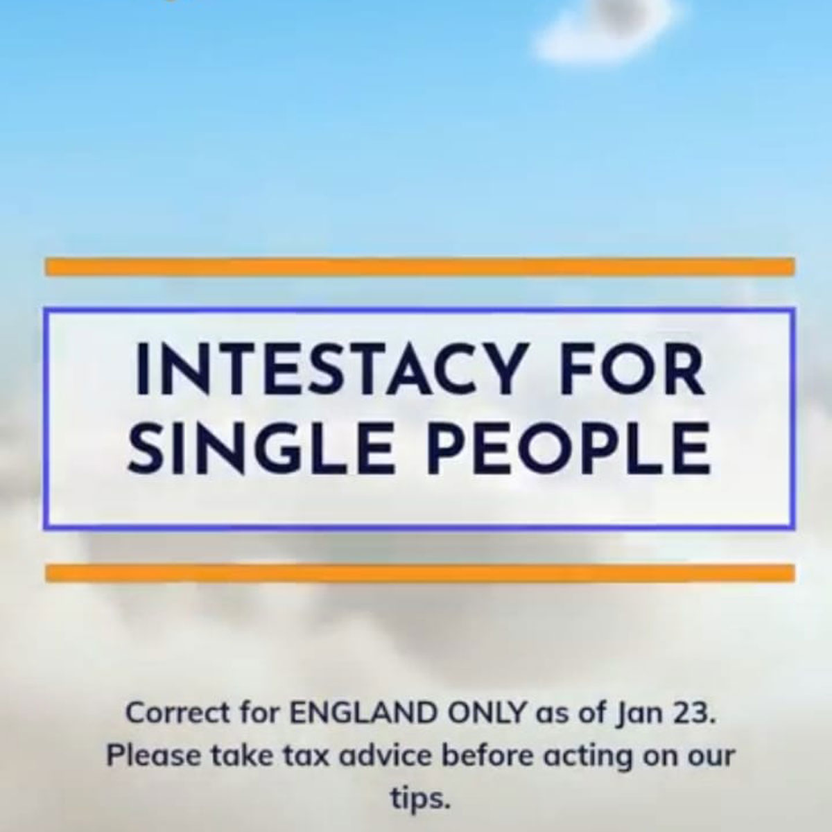 Intestacy for Single People